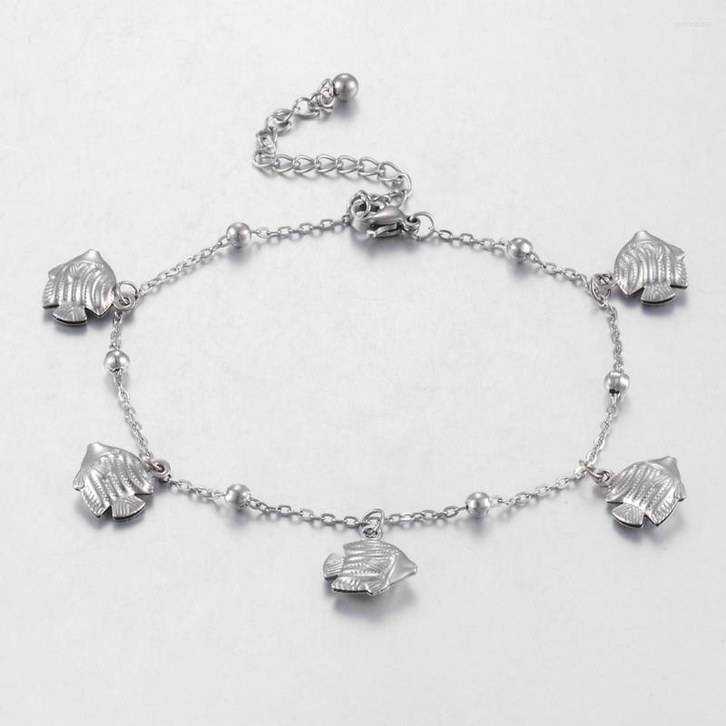 

Anklets Ladies Fashion Beach Anklet Stainless Steel High Quality Jewelry Length 21cm 5cm Extension Chain