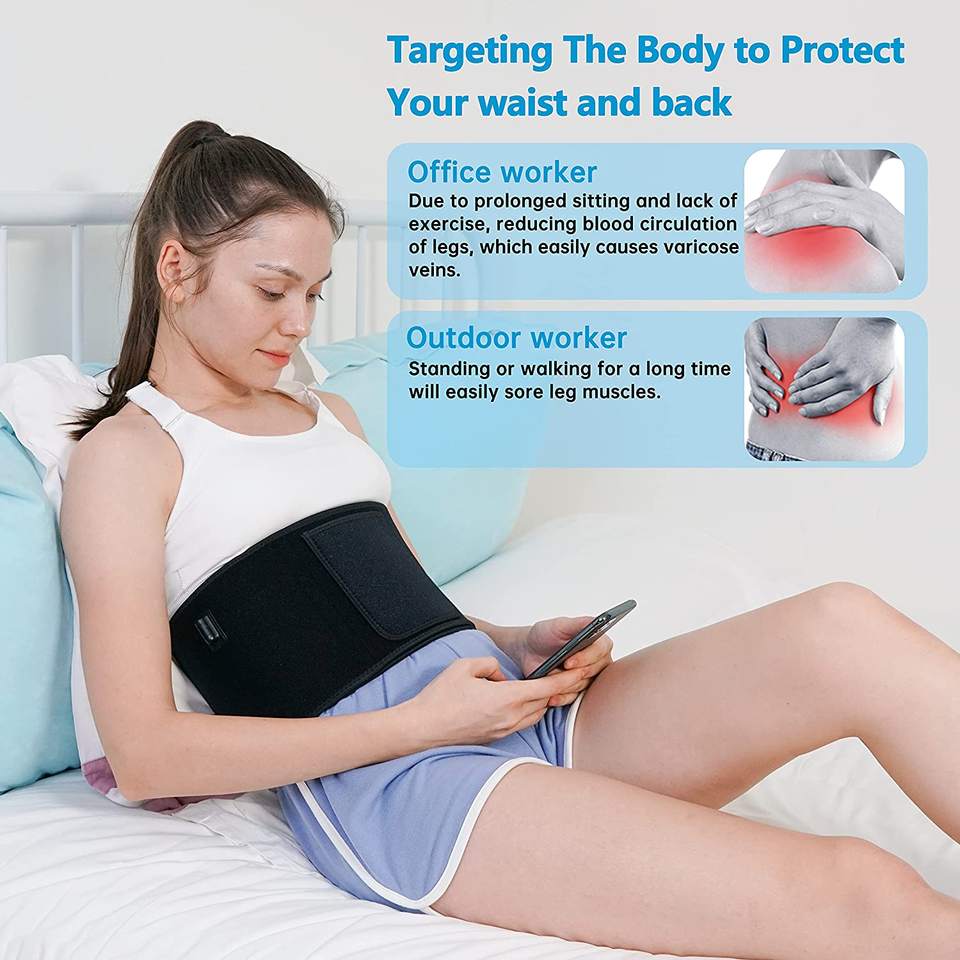 

Dual wavelength far infrared lipo laser belt for pain relief and body contouring