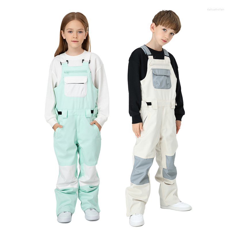

Skiing Pants 2022 Children's Snowboard Winter Outdoor Waterproof Warm Ski Fashion Thermal Boys Girls Overalls Snow Trousers, Pink girl