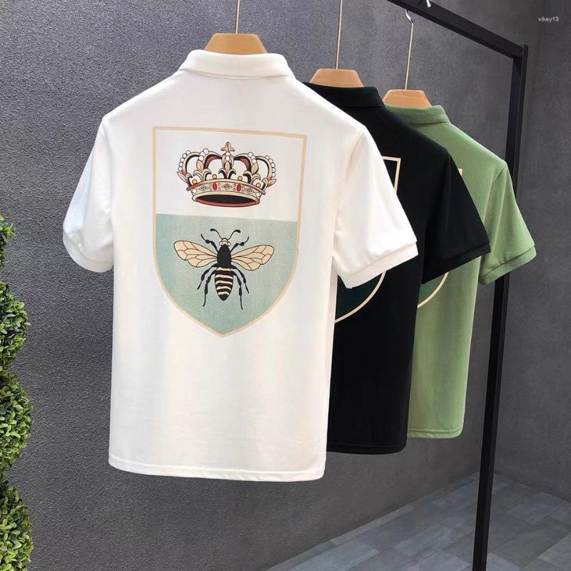 

Men's T Shirts Spring Polo Men's Lapel Collar Business Casual Tops High Quality Breathable Comfortable Short Sleeve Printed Youth, As shown asian size