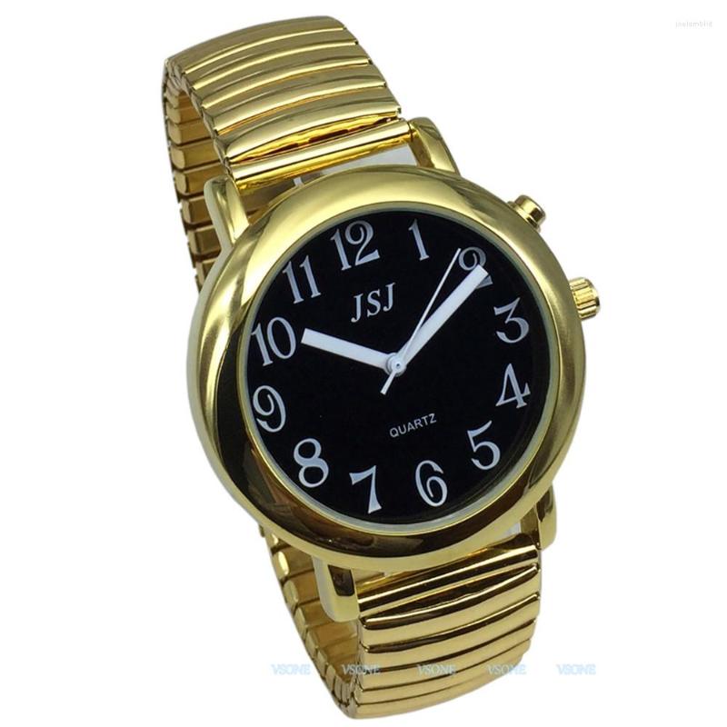 

Wristwatches English Talking Watch With Alarm Speaking Date And Time Black Dial TAG-60, Tag-602