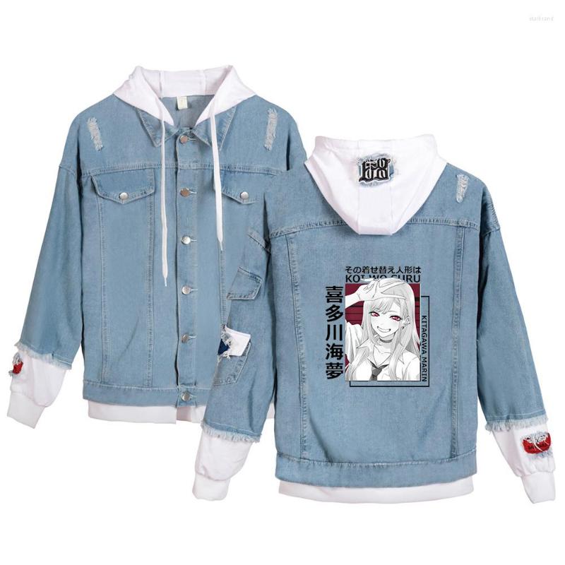 

Women's Jackets Marin Kitagawa Jacket Printed Logo Cool Casual Spring Autumn Women/men Outerwear & Coats, As shown