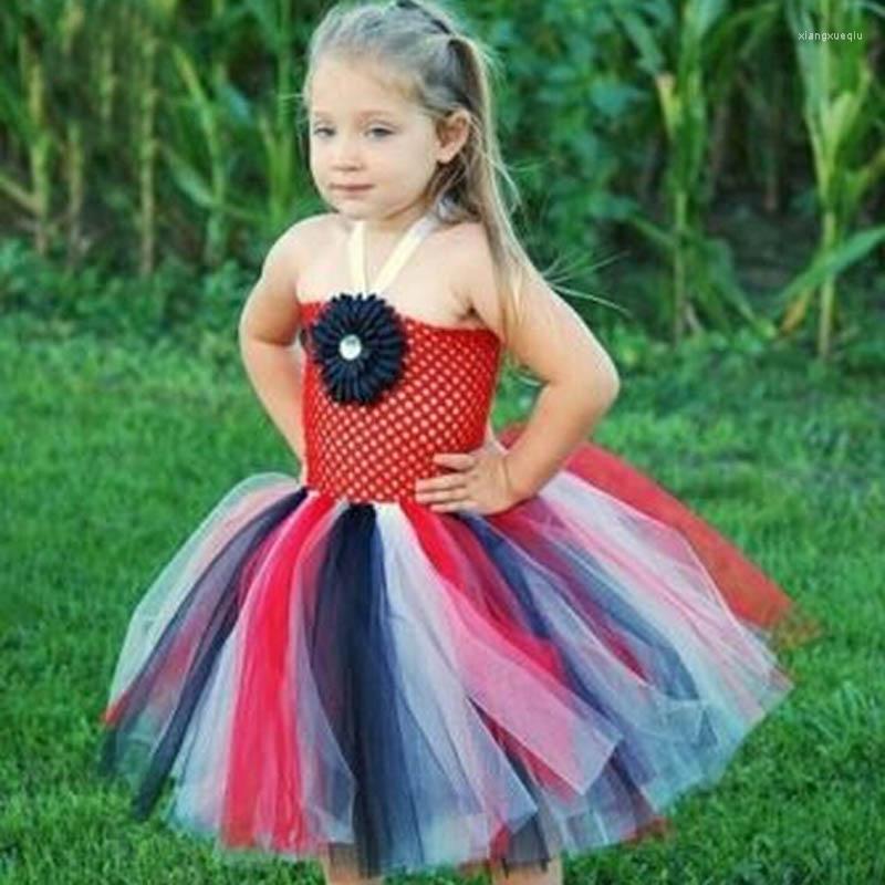 

Girl Dresses Christmas Halloween Costume Baby Girls Tulle Tutu Dress Princess Flower Rainbow Summer Po Props TS048, Color 5