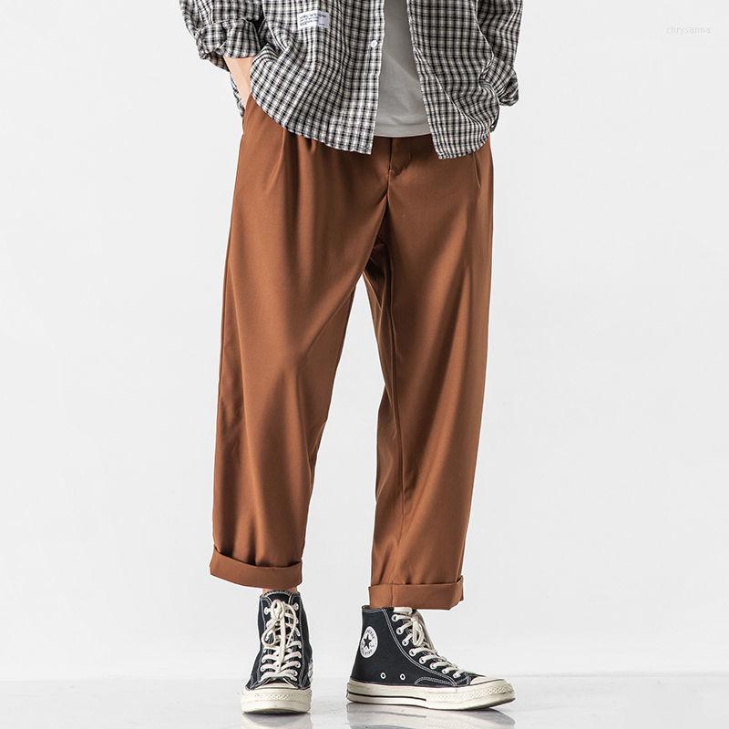 

Men's Pants Loose Trend Casual Men's Wide Leg Baggy Fashion Spring And Summer Solid Color All-match Sports Overalls, Black