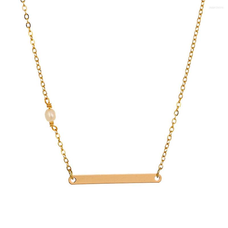 

Choker Winter Simple Elegant Lady Freshwater Pearl Alloy Geometric Chokers Chain Pendant Necklace For Women Fashion Jewelry Accessories