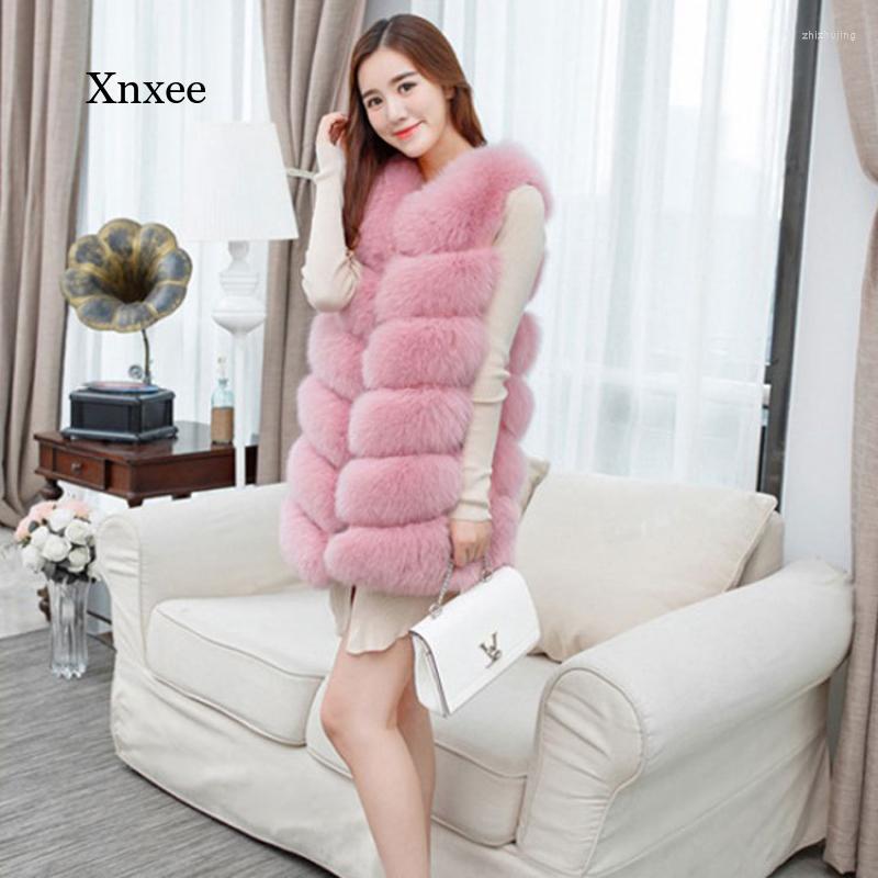 

Women' Fur Winter Women' Thick Warm Fake Coat Ladies Soft Furry Teddy Fashion Slim Fit Vest With Pockets, Red