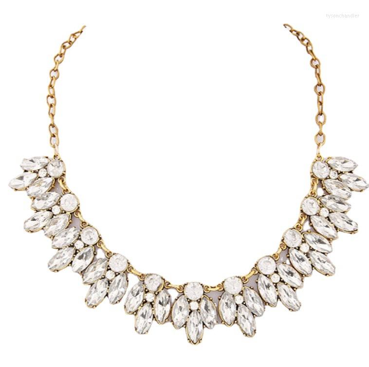 

Choker Fashion Layered Necklace For Women Vintage Rhinestone Short Crystal Clavicle Chain Charm Trend Babes Party Jewelry Collar