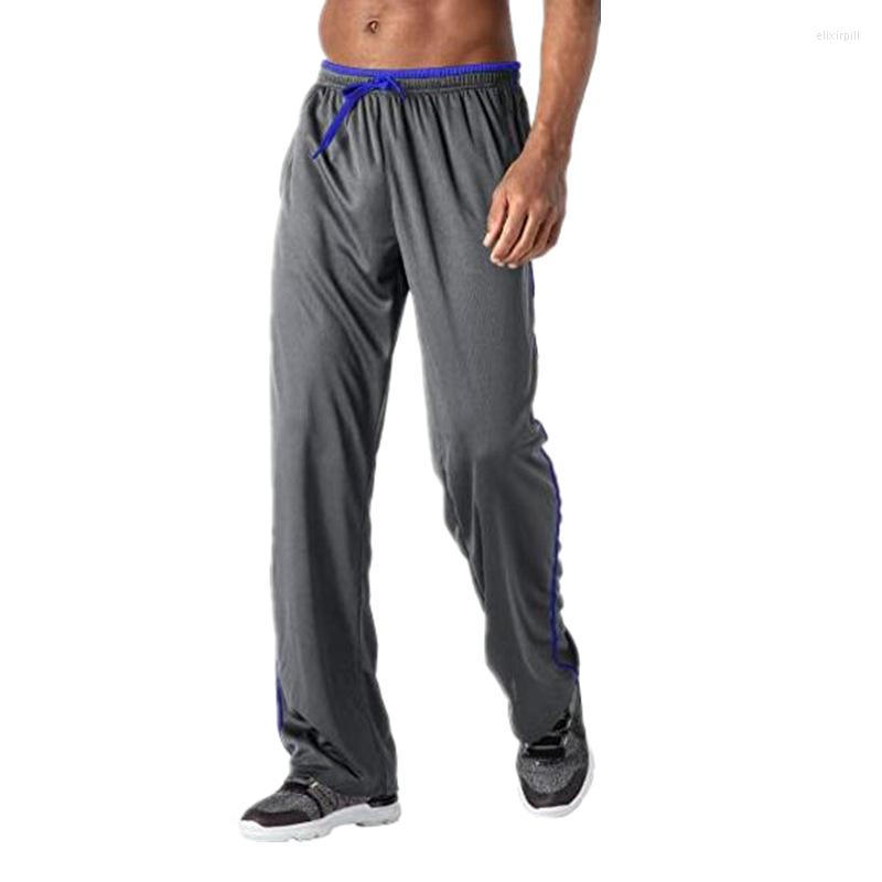 

Men' Pants Men' Casual Jogging Sports Zipper Pockets Breathable Running Fitness Exercise Mesh Straight Trousers, Red