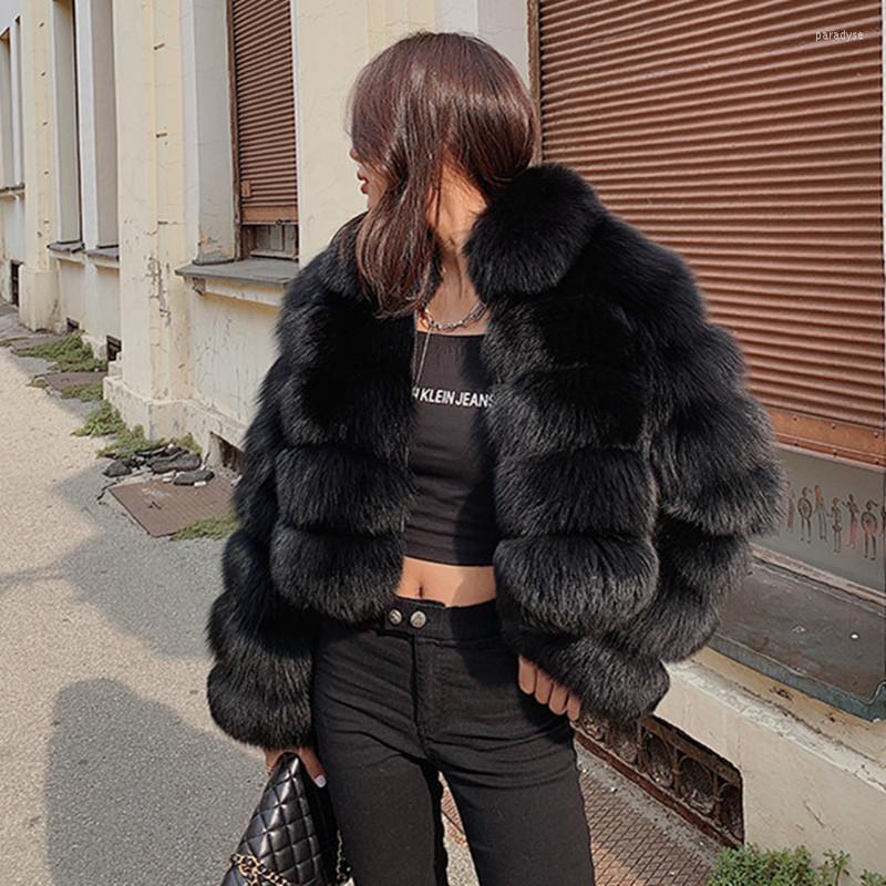 

Women' Fur Plus Size Coat Winter Jacket Women 2022 Faux Mink Warm Thick Fashion Loose Plush Fluffy, Black