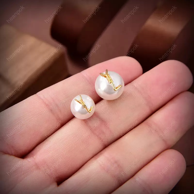 

Pearl Earings Designer Hoop Earring Womens Fashion Letter Y Ear Studs Luxury Jewelry 925 Silver Earrings Woman Wedding Party Earring