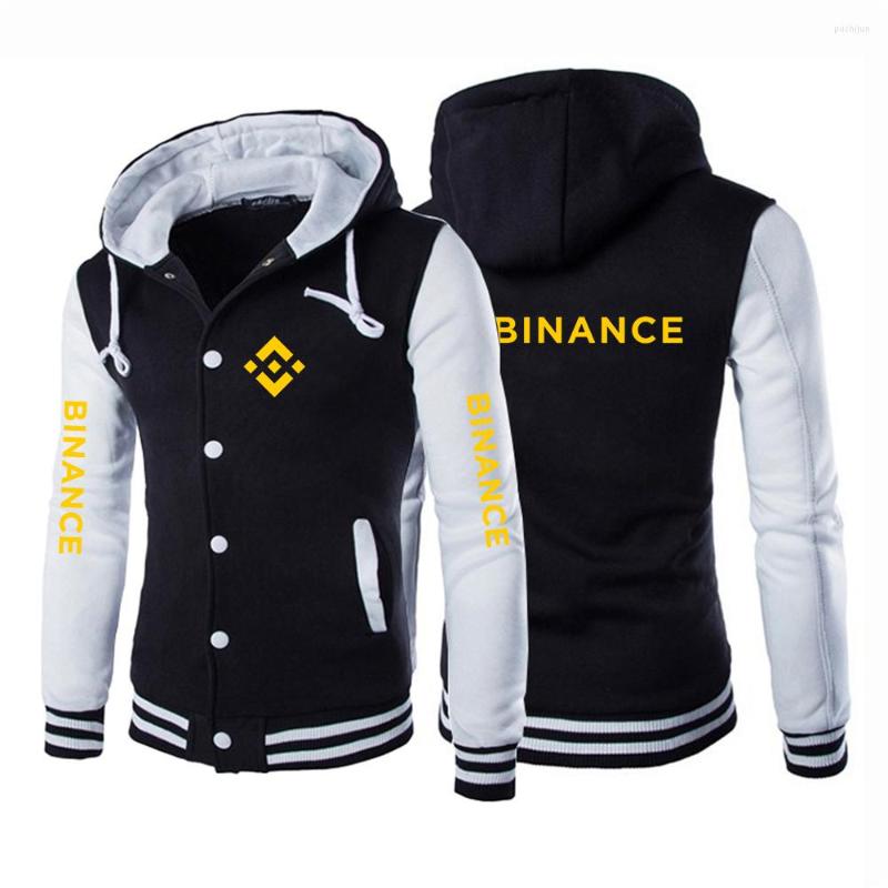 

Men' Hoodies Binance Crypto 2022 Men' Long Sleeves Baseball Uniform JacketS Fashionable Streetwears Slim Fit Casual Coats Tops