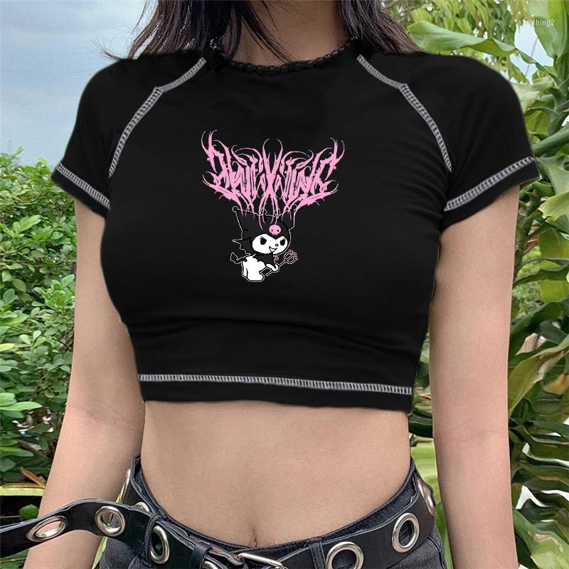 

Women' T Shirts T-shirt Street Aesthetic Rap Hip Hop Rock Harajuku Gothic Shirt Top Clothes Tshirt Vintage Clothing Tee Sleeve 2022, Black 2