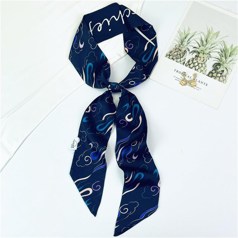 

Scarves Hair Hand Bag Silk Scarf Women Luxury Print Bandana Neck Tie Lady Spring Skinny Ribbon Satin Headband Wirst Echarpe