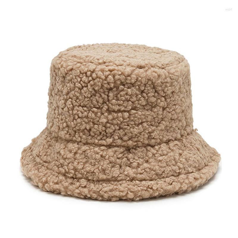 

Berets Lambswool Winter Panama Hat Women Bucket For Men Fishing Fisherman Cap Female Outdoor Thick Warmer Chapeau Wholesale MZ410, Yellow