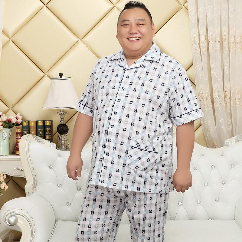 

Men's Sleepwear Autunm Winter Male Homewear Comfort Cotton Short Sleeve Pajamas Men Loose Casual Two Piece Set Luxury Nightwear, Blue