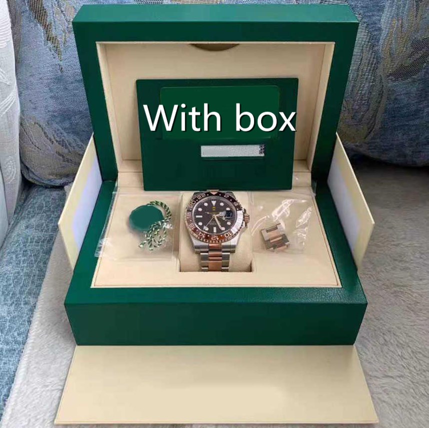 

With Box Paper men Watch 40mm 18K Rose Gold Steel Sapphire Crystal Brown and Black Bezel Automatic waterproof Sport Swimming BP Factory Wristwatch, 11