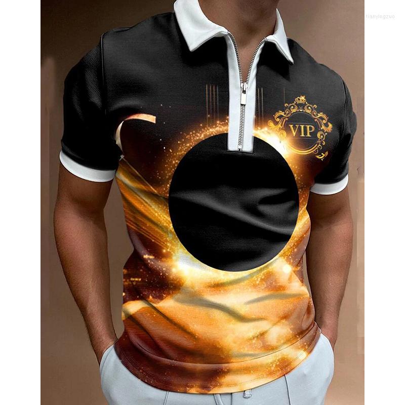 

Men's Polos Summer Luxury Men's Clothing Polo Shirts Casual Turn-Down Collar Zipper Designer Sun Print Short Sleeve Tee Shirt Men Tops, Llp199