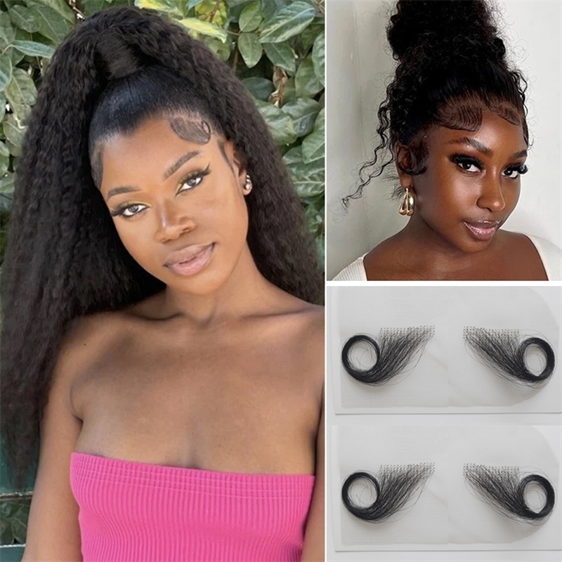 

Hair pieces Reusable HD Lace Baby Stripes Human Fluffy Edge Natural line Pre Plucked with 221031