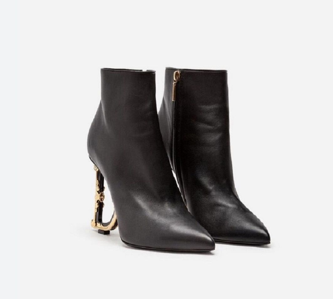 

Designers Luxury Wedding Women Keira Ankle Knee Boots Women Pop Heels Black Patent Leather Lady Booties Baroque Famous Heel Party Dress Sexy Booty EU35-43