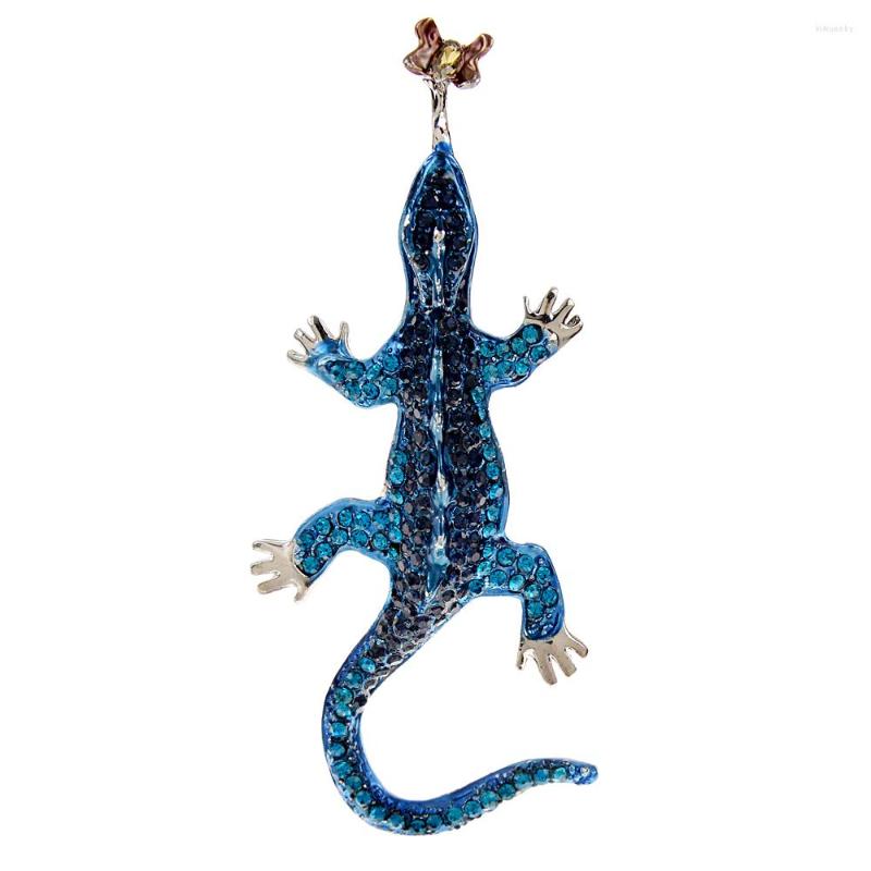 

Brooches CINDY XIANG Lizard Preying On Moths Brooch Rhinestone Gecko Pin Animal Design Fashion Jewelry Winter Coat Accessories 3 Colors