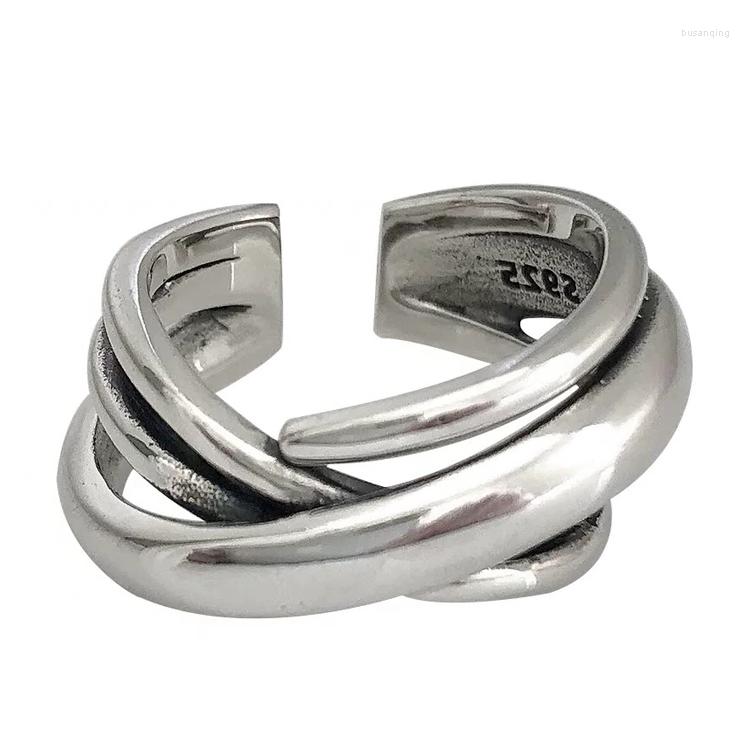 

Wedding Rings Exaggerated Silver Color Irregular Geometric For Women Bridal Gifts Open Big Finger Girls Jewelry