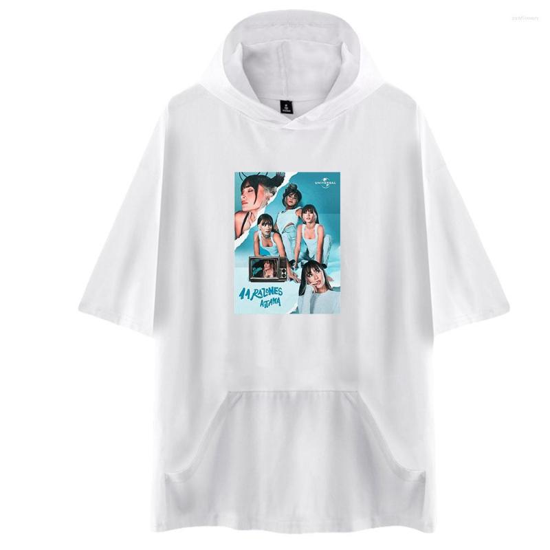 

Women's Hoodies 2022 Aitana Ocana Short Sleeved Hoodie Cosplay Volleyball Uniform Oversized Tee Shirt Singer Sweatshirt Fashi 2D, Black