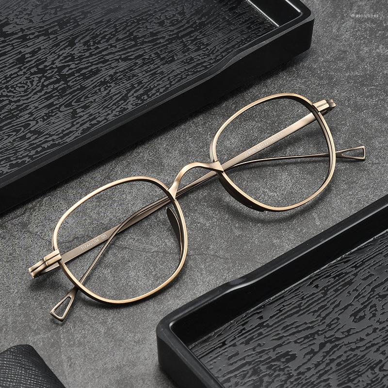 

Sunglasses Frames Japanese Style Oval Titanium Eyeglasses Handmade Classical Men Retro Women Prescription Quality
