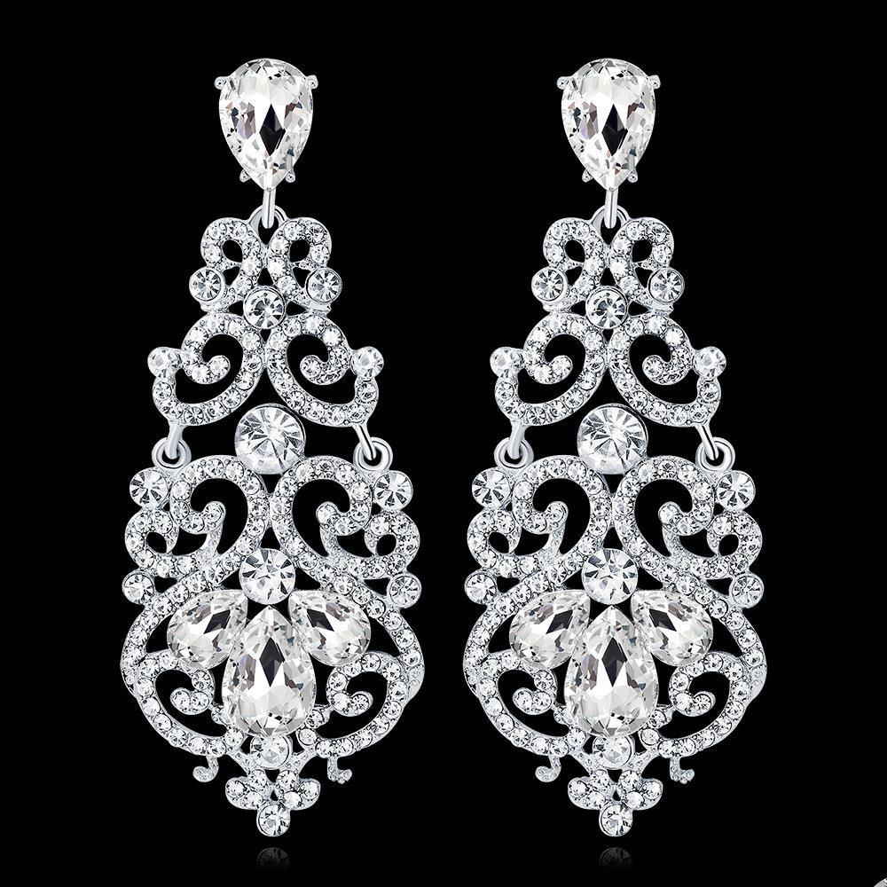 

Dangle Chandelier Gorgeous Chandelier Wedding Long Earring For Women Clear Color Crystal Bridesmaid Drop Earrings Party Jewelry Ba Dhnsp