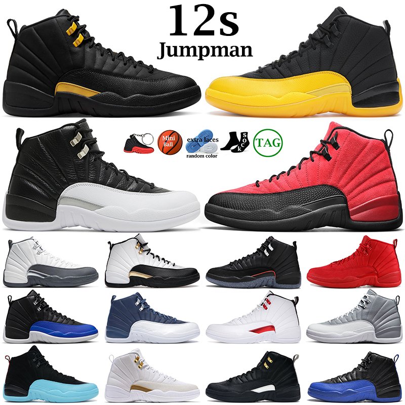 

basketball shoes 12s jumpman 12 Black Taxi Reverse Flu Game Dark Concord University Gold Stealth The Master mens trainers sports sneakers, #25