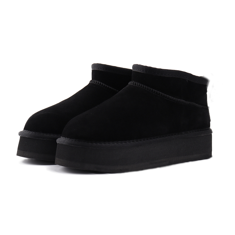 Winter Boots Designer Woman Snow Mini Boot Platform Australia Tazz Slippers Fur Booties Thick Bottom Real Leather Classic Warm Outdoor Shoes-image-895446447