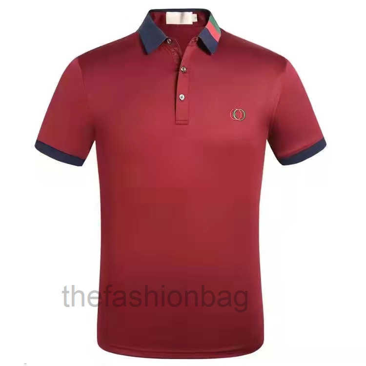 

Luxury5A-New Fashion Polo Shirt Summer Casual Business Men's Lapel Short Sleeve Handsome Slim Fit Sportswear Size