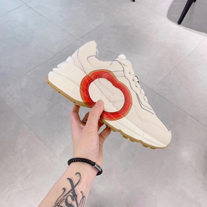 

Printed Heart Platform Sneakers: Luxury Casual Shoes for Men and Women, 16#