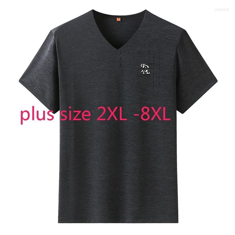 

Men's T Shirts Arrival Suepr Large Summer Young Men Fashion Casual Short Sleeve O-neck Knitted Shirt Plus Size 2XL3XL4XL5XL6XL7XL8XL, Balck