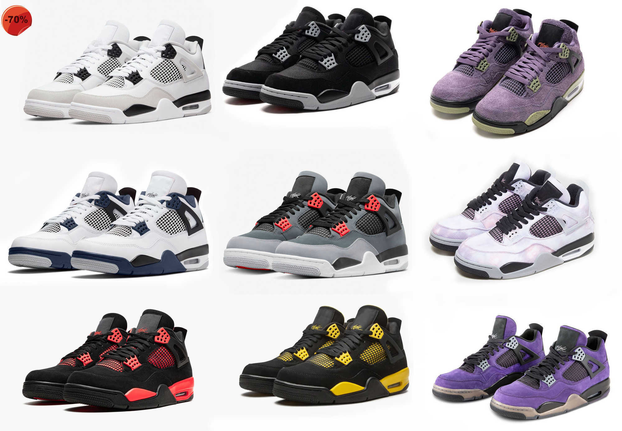 

Air Authentic 4 Military Black Basketball Shoes 4S Black Canvas Sneakers Canyon Purple Infrared Midnight Navy Zen Master Retro Men Athletic, Customize
