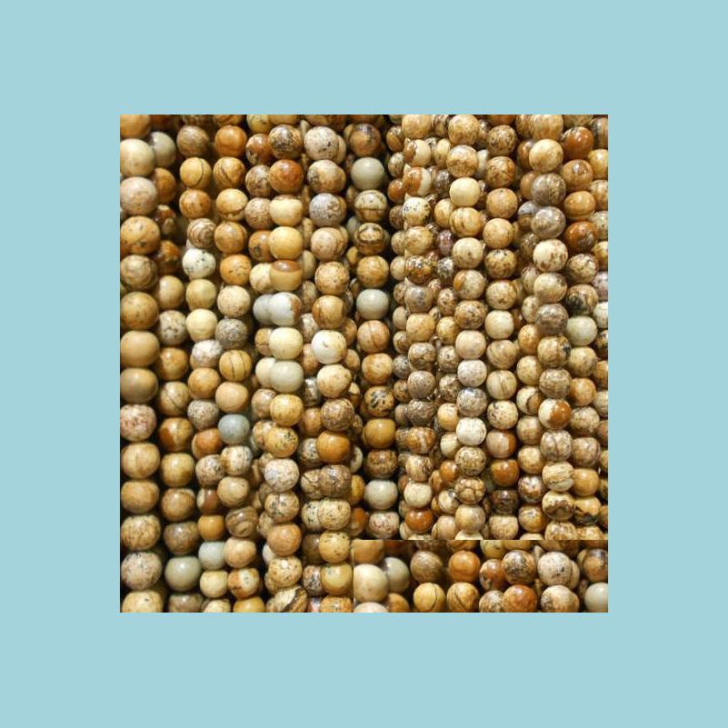 

Stone 8Mm Natural Brown Dots Striped Stones Round Spacer Loose Beads For Necklace Bracelet Charms Jewelry Making 4Mm 6Mm 10Mm 12Mm D Dhext