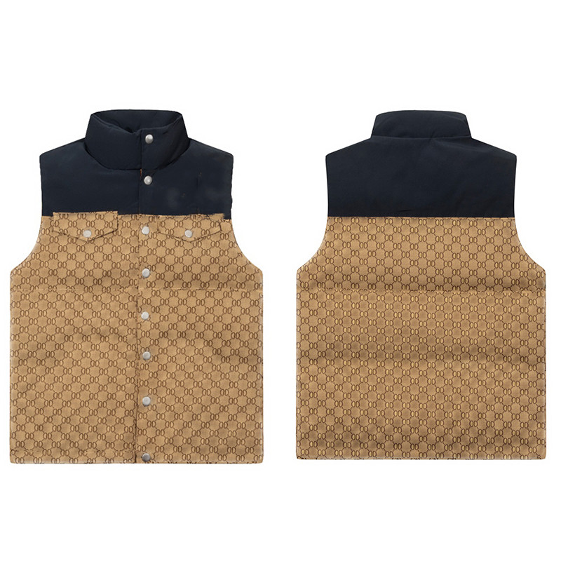 

2022 Winter designer men vests puffer down zipper parkas Sleeveless vest Loose letter coats mens fashin style