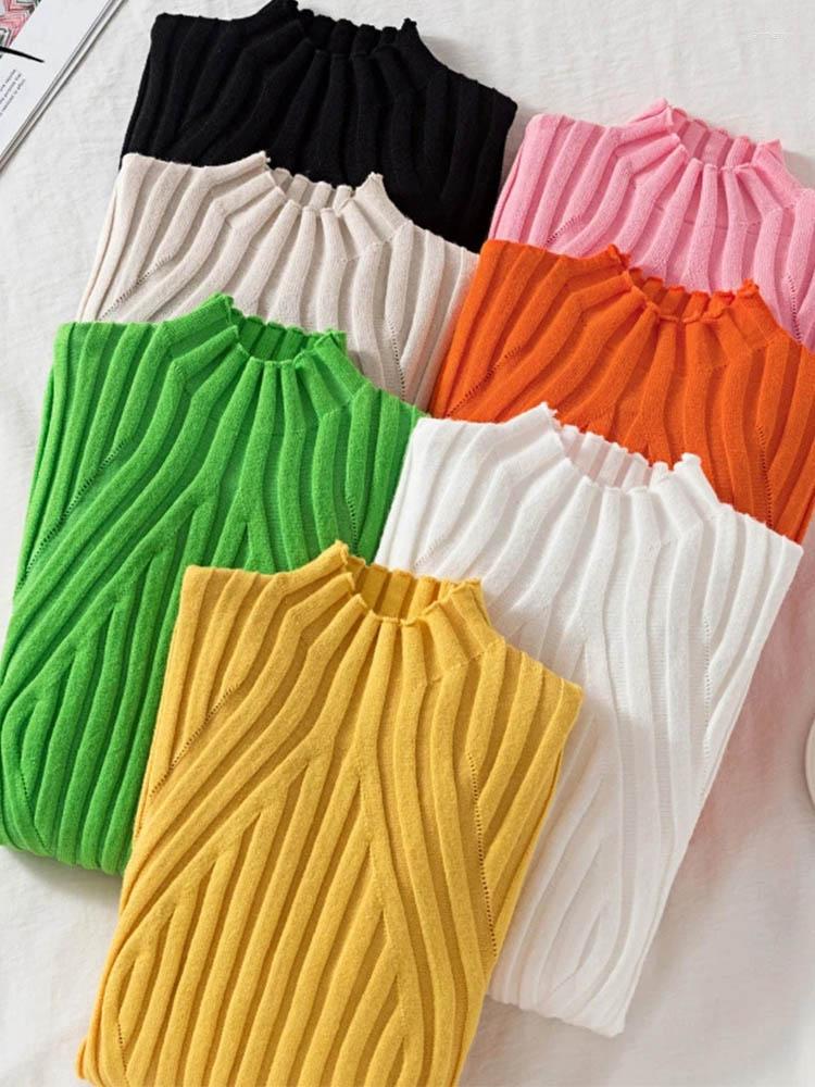 

Women's Sweaters Autumn Knitted Sweater Women 2022 Pullover Long Sleeve Office Lady Jumper Slim Solid Casual Tops, Green