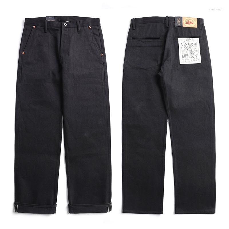 

Men's Jeans Red Black Officer Pants Men's Selvedge Denim Chino Relaxed Fit