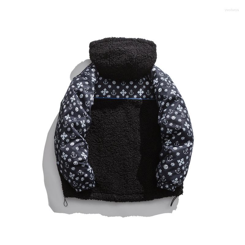 

Men's Jackets Jacket Mens Fleece Winter Men Casual Patchwork Warm Hip Hop Windbreakers Coat Male Streetwear Black For