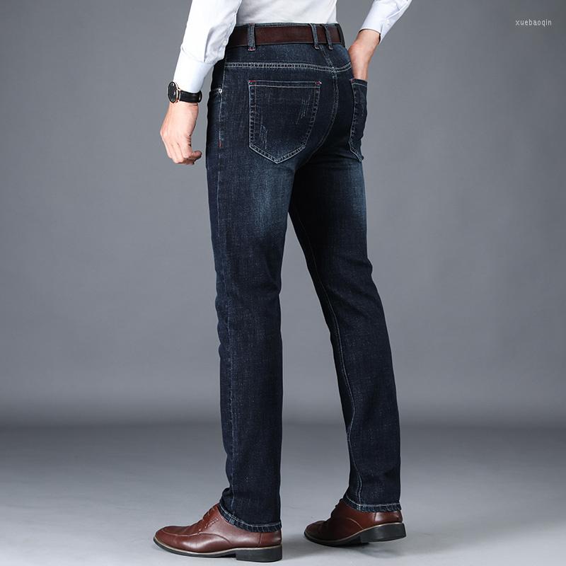 

Men's Jeans Brand 2023 Men's Slim Elastic Fashion Business Classic Style Denim Pants Trousers Male, Black