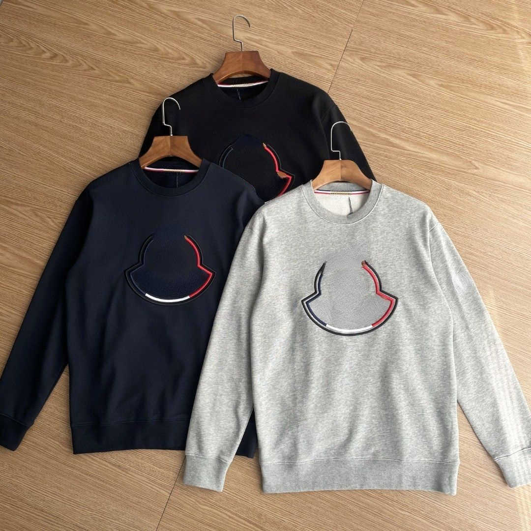 

Designer hoodie mens sweater sports pullover coat long sleeved tshirt embroidered sweatshirt men women casual loose cotton jacket, Gray