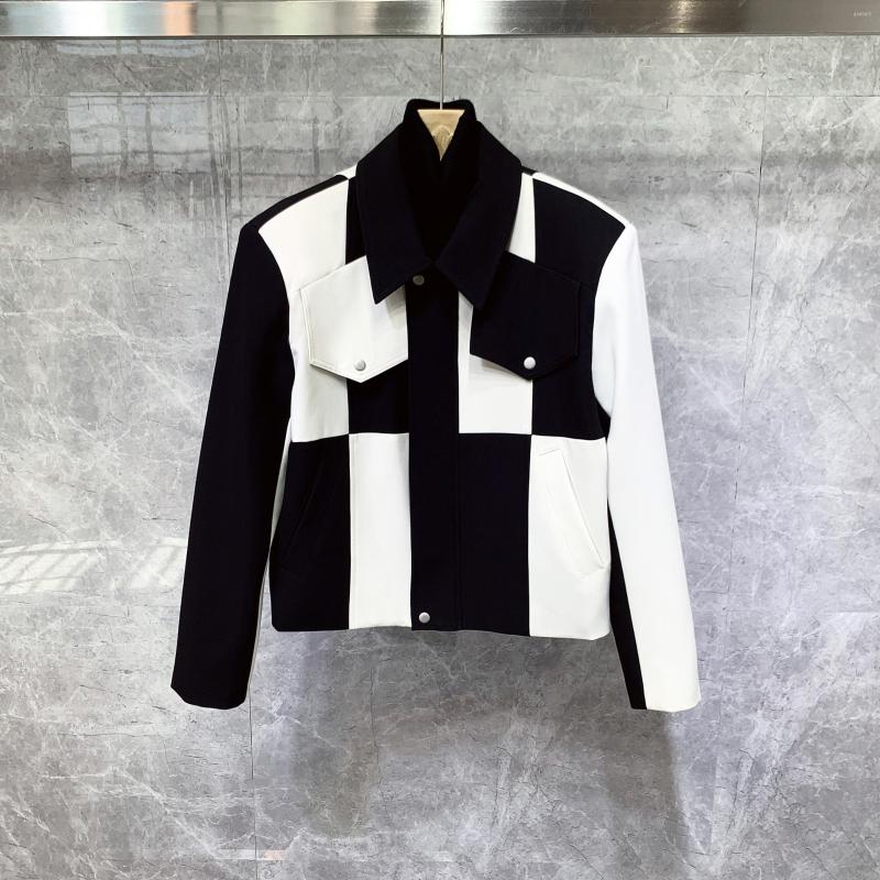 

Men's Jackets ST0813 Fashion Men's Coats & 2022 Runway Luxury European Design Party Style Clothing, Picture shown