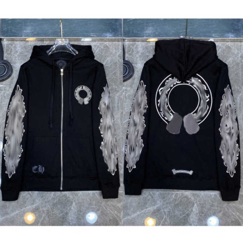 

Classic Mens Luxury Sweatshirts Fashion Designer Women Jackets Hoodies Zipper Hooded Sweater Cross Pullover Sanskrit Hoodie Casual Tops Coat Sweatshirt Wg3f