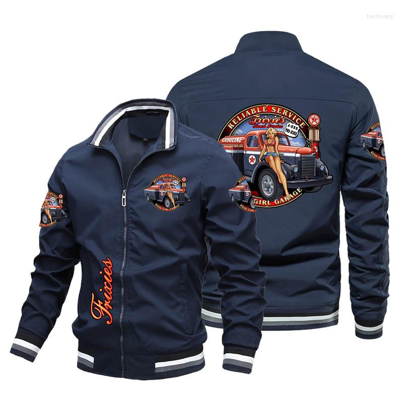 

Men' Jackets Men Fall/winter Truck Logo Printed Jacket Casual Outdoor Sports Windbreaker Coat Clothing Oversized Trend -5XL, Pure color 01