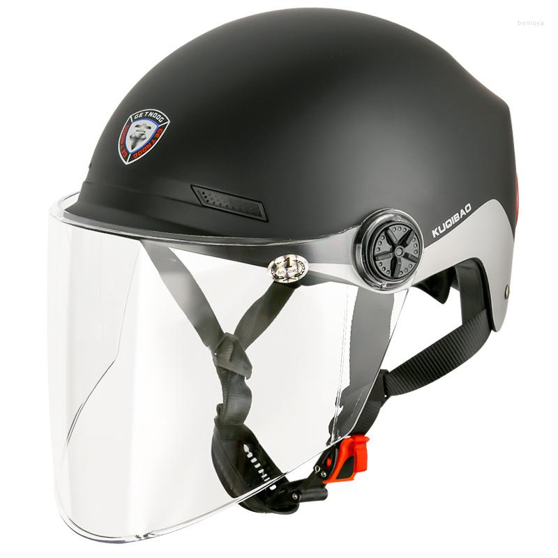 

Motorcycle Helmets KUQIBAO 3C Certified Battery Electric Vehicle Helmet Unisex Half Four Seasons Bluetooth