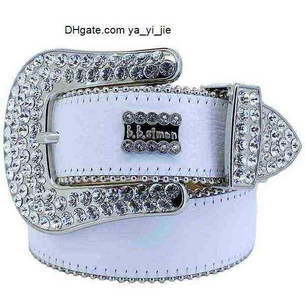 

Bb Belt 2022 Designer Simon Belts for Men Women Shiny diamond belt white cintura uomo boosluxurygoods 888