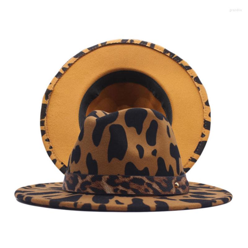 

Berets 2022 Special Style Wide Brim Fedora Colorful Tie Dyed Wool Jazz Hat Male Female Selt Panama Hats, Khaki