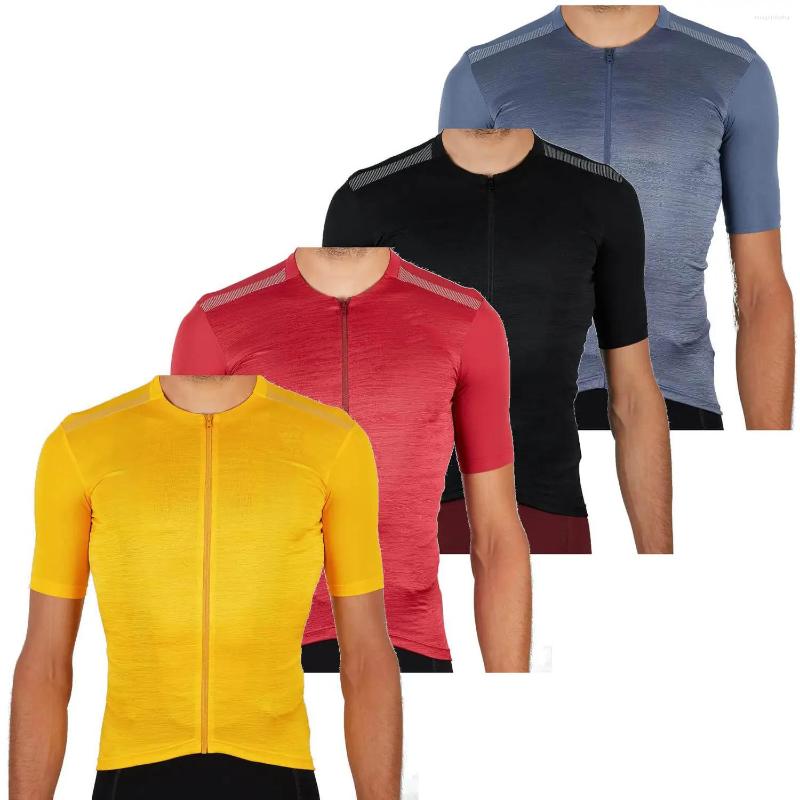 

Racing Jackets Bike Jersey Tops Men Cycling Short Sleeves Pro Team Bicycle Clothing Quick Dry Shirt MTB Mountain, Black