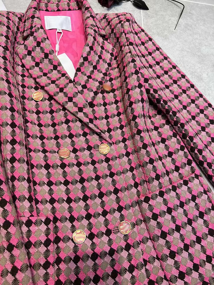 

Chan New Women's brand jacket 2022 Fashion top-grade autumn winter brand Metal buckle logo tweed coat overcoat Leisure Spring Coats cardigan Women christmas Gift, Multi