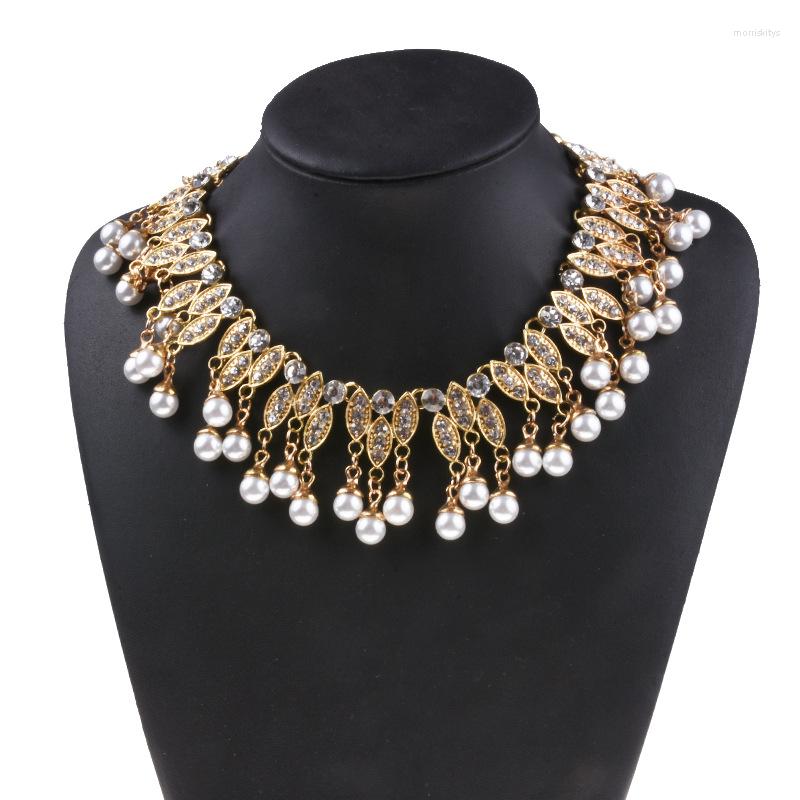 

Choker Fashion Jewelry Simulated Pearls Collar Chokers Maxi Necklace Pendant For Women Wedding Statement Luxury Jewlry Wholesale Gifts